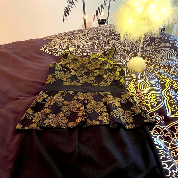 Gold black dress for special occasions - Picture 1 of 3